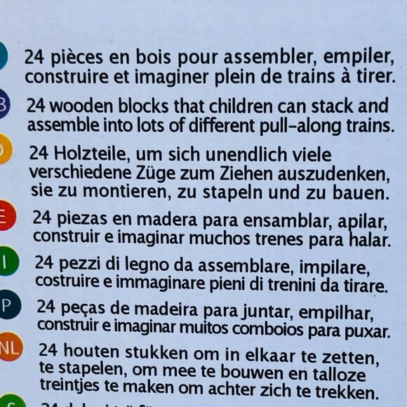 New Sealed Djeco Creaferme Wooden Train Push/Pull Along Stacking Toy - Picture 15 of 16